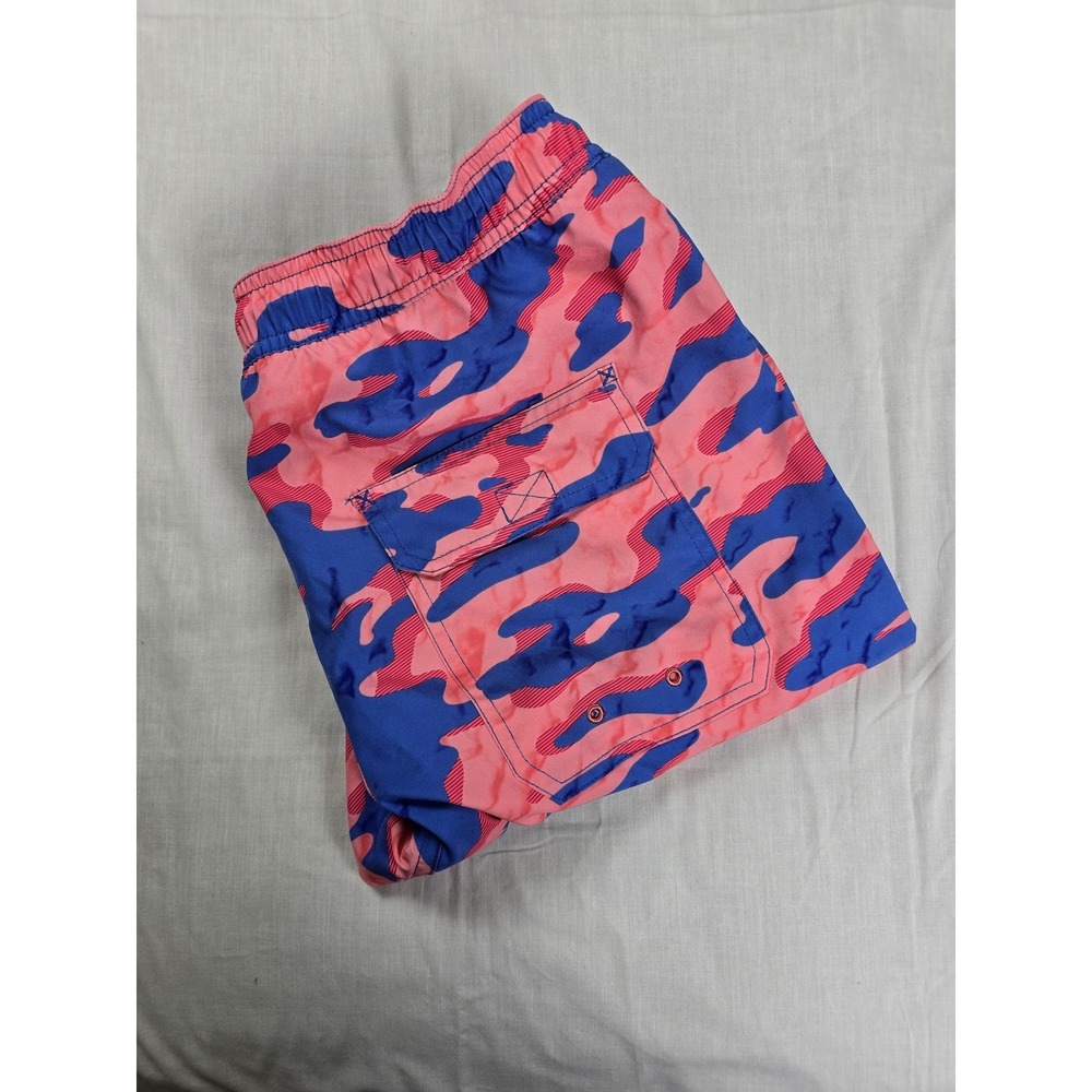 Vineyard Vines Shorts Mens Small Pink Blue Camo Swim Trunks Lined Logo Summer